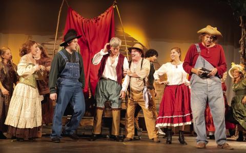 “Big River, The Adventures of Huckleberry Finn,” presented at Festival Hall by The Lake Country Players, featured a large cast of experienced and talented local actors. (LEIGH LOFGREN/Staff)