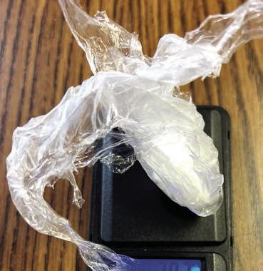 This 3.8 oz. baggie of methamphetamine, a.k.a. an 8-ball, came from Foston during a controlled purchase. CONTRIBUTED/ PCSO