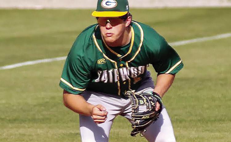 Trey Wiggins has played in the infield as well as on the mound for the Gators this season. (TREY NORRIS/Staff)