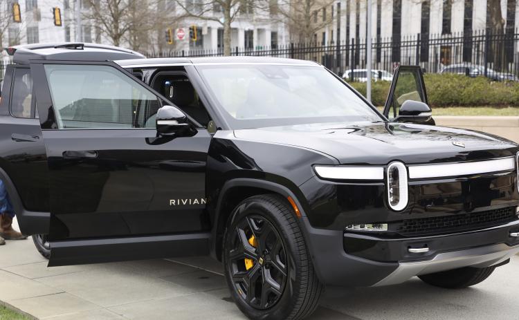 Rivian displays vehicles at the Georgia Capitol March 1.
