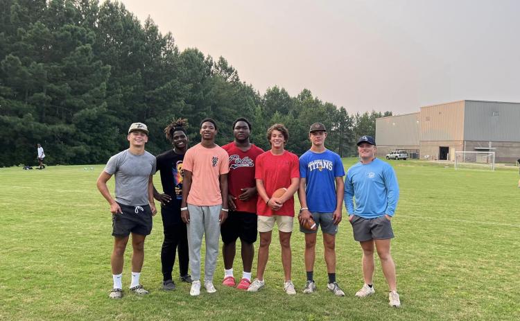 Greene County and Lake Oconee Academy players pose for a picture during a camp at the Greene County Recreation Department. CONTRIBUTED