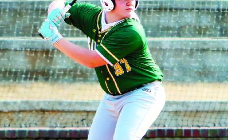 Gatewood slugger Jayden Moss (37) at the plate during a road win over Westminster Christian on March 21. (LANCE MCCURLEY/Staff)