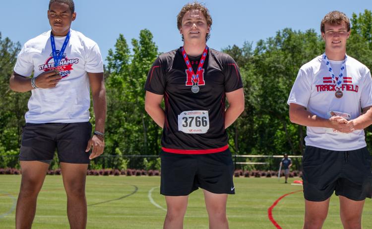 Morgan County senior Jack Morris ended his career on a high note, finishing as the state runner-up in discus and placing seventh in shot put. SKYLA MORRIS/Staff
