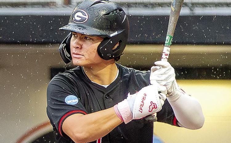 Georgia's Kenny Ishikawa during at at-bat for Georgia against Liberty. SKYLA Morris/Staff
