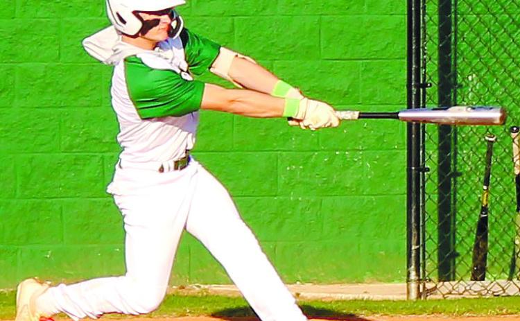 Gatewood’s Ames Johnson hit a pair of RBI singles last week at home against Vidalia Heritage Academy. TREY NORRIS/Staff