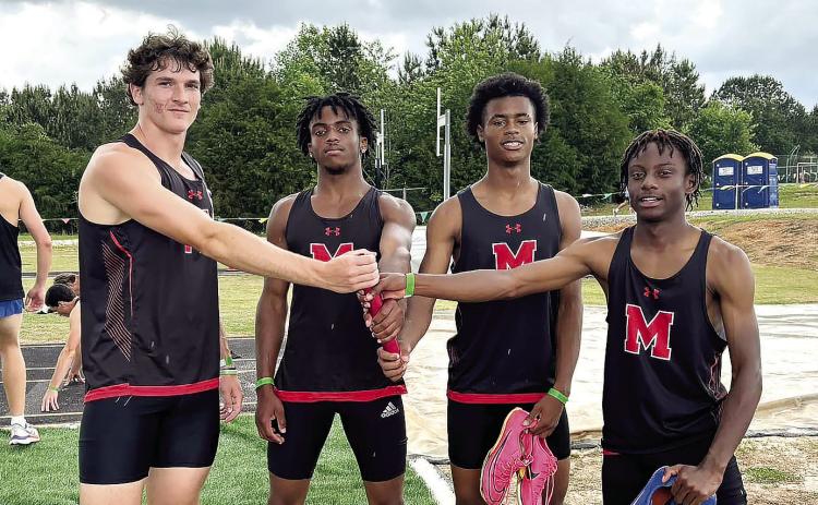 The Morgan County boys’ 4x100 meter relay team placed fifth in the state with a time of 42.42. CONTRIBUTED