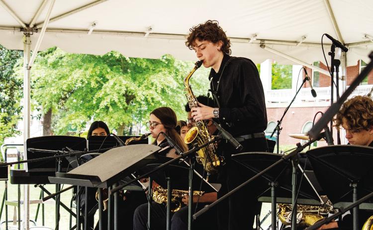 Putnam County High School's jazz band played a 30 minute performance on Georgia College & State University's campus during JazzFest. (COURTESY OF GCSU)