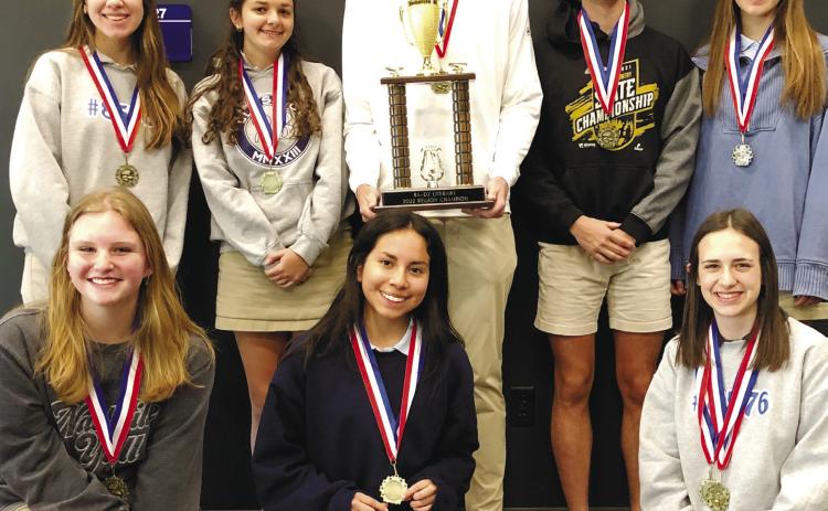 Early last month, the Lake Oconee Academy team was named Region 8A Div. II Literary Meet champions for the third-straight year. They placed third overall behind winner Georgia Military College and Miller County High School in state competition. CONTRIBUTED